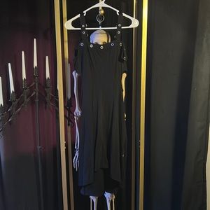 Vintage Tripp NYC Dress black with cutouts and grommets